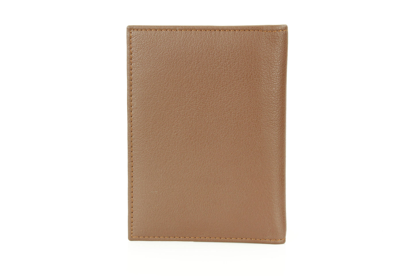 Leather Passport Holder with Card Slots: Black