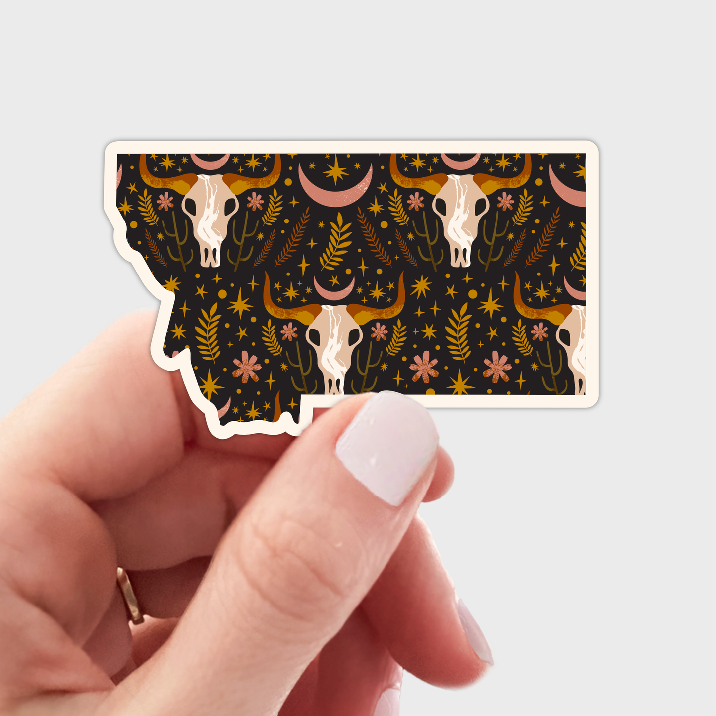Montana Longhorn Sticker - big sky country, treasure state