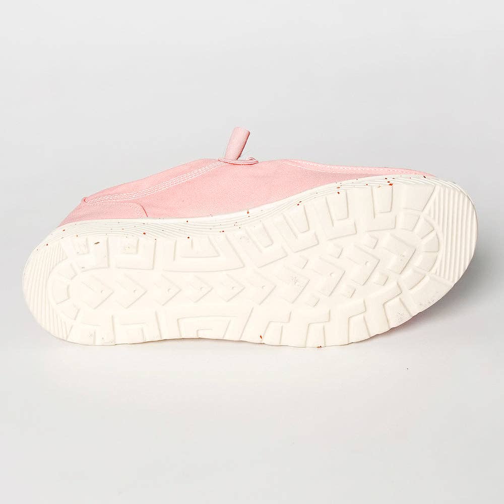 American Darling genuine leather trim shoe footwear slip on, pink, tooled