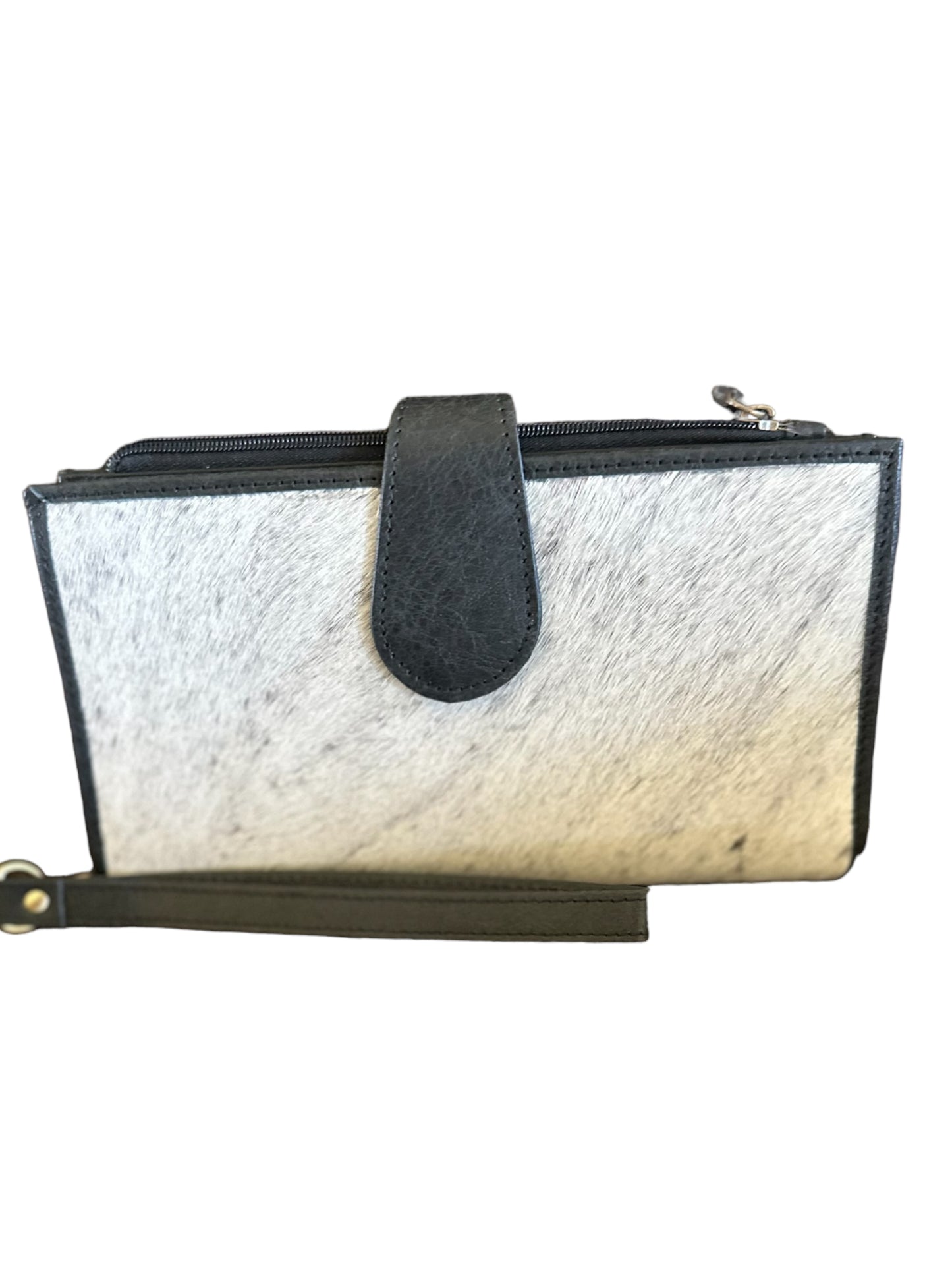 Cowhide wristlet clutch