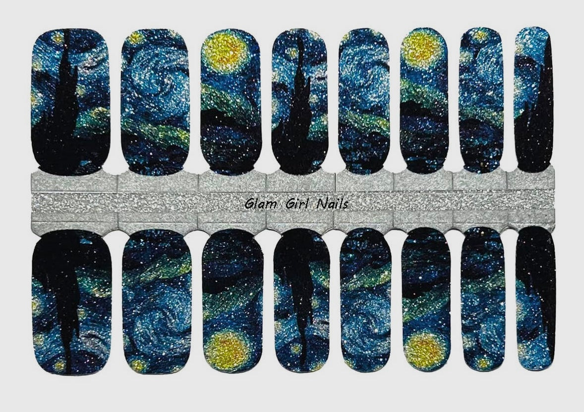 Starry Night Nail Wraps