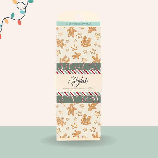 Goldilocks Goods - Beeswax Food Wraps: Gingerbread Set of 3