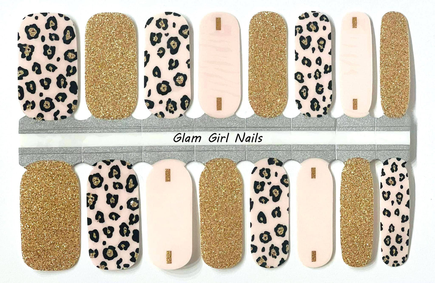 Chic Leopard Sparkle Nail Wraps