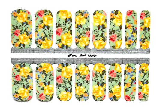 Secret Garden Spring Floral Nail Wraps