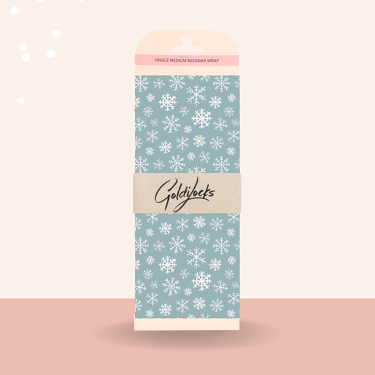 Goldilocks Goods - Beeswax Food Wraps:  Snowflake Single Medium