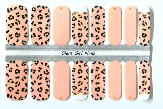 Leopard Bling Nail Wraps