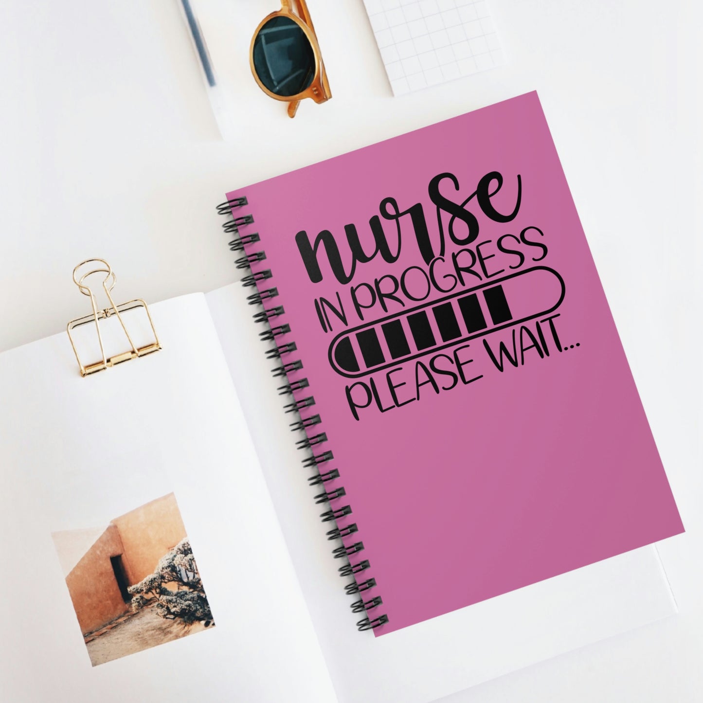 Nurse In Progress Spiral Notebook - Ruled Line