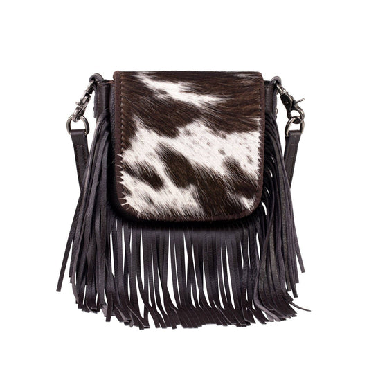 Montana West Genuine Leather Hair-On Collection Fringe Crossbody