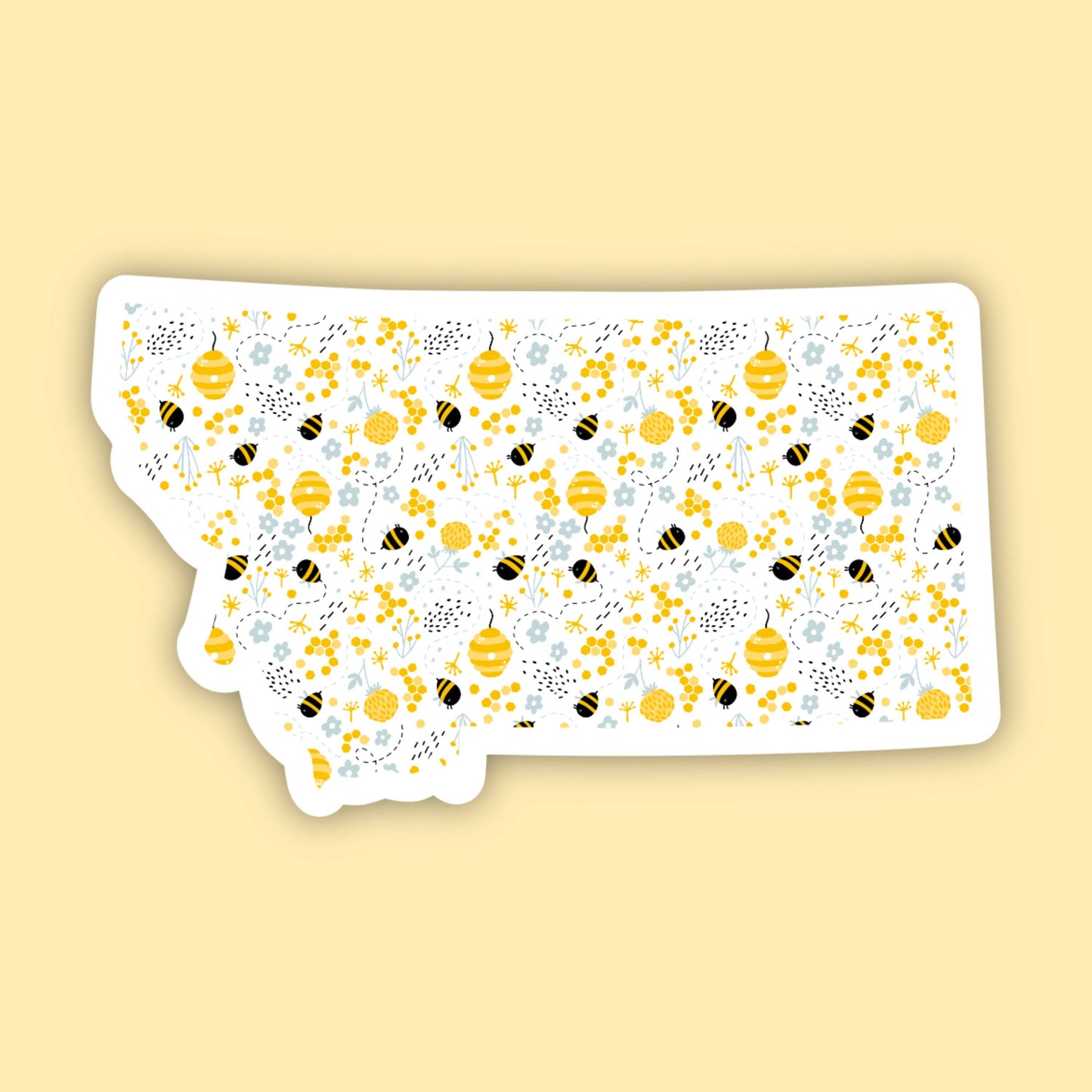 The State Stickers - Montana Bees State Sticker