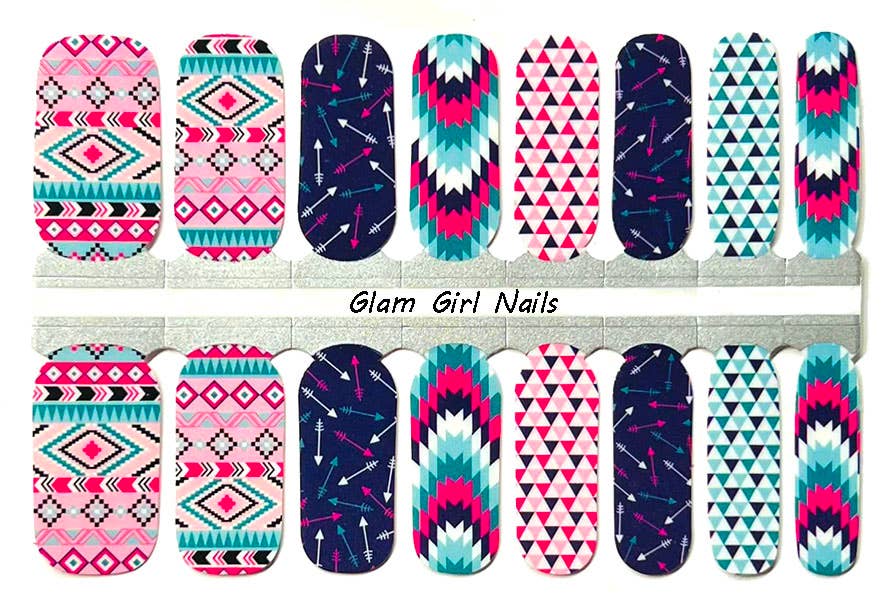 Aztec and Arrows Nail Wraps