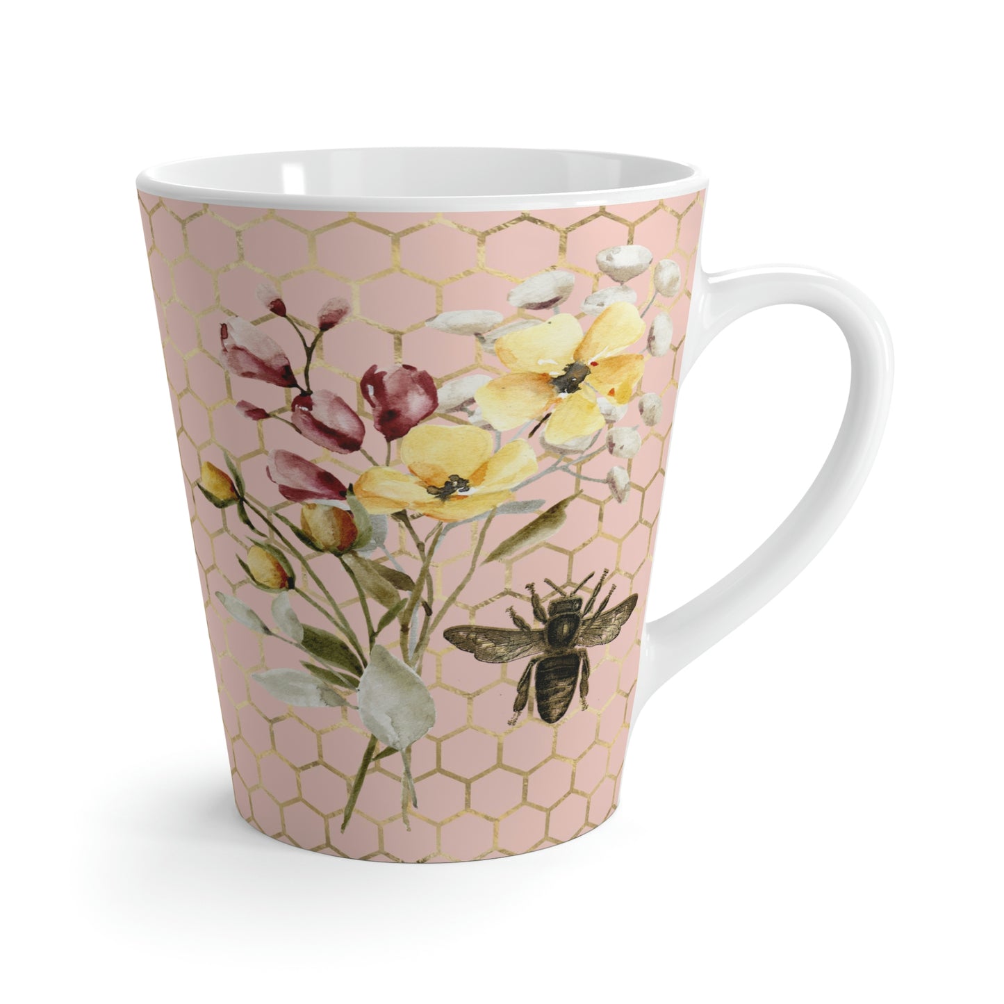 Pink Bee Latte Mug