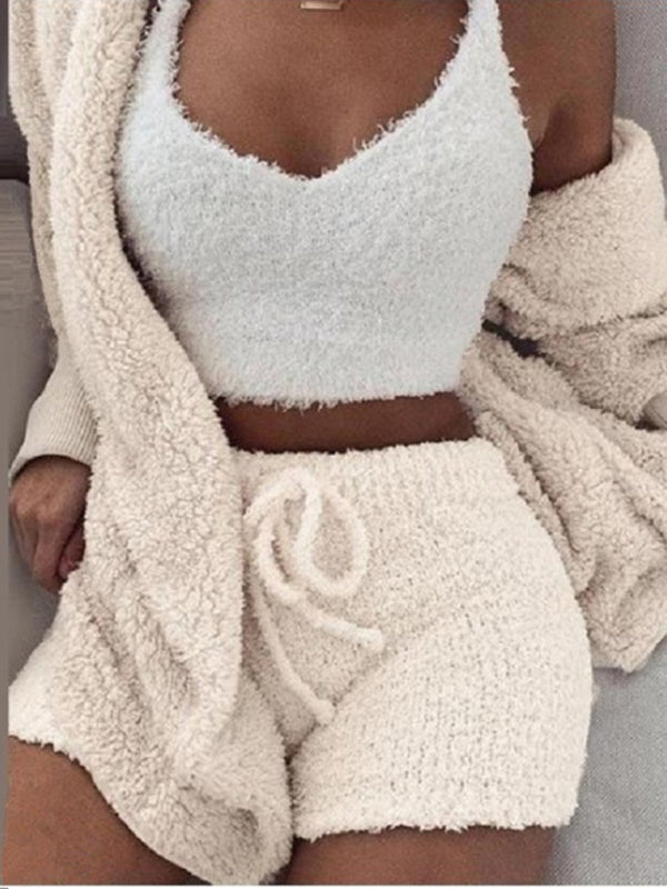 White clearance fuzzy pajamas